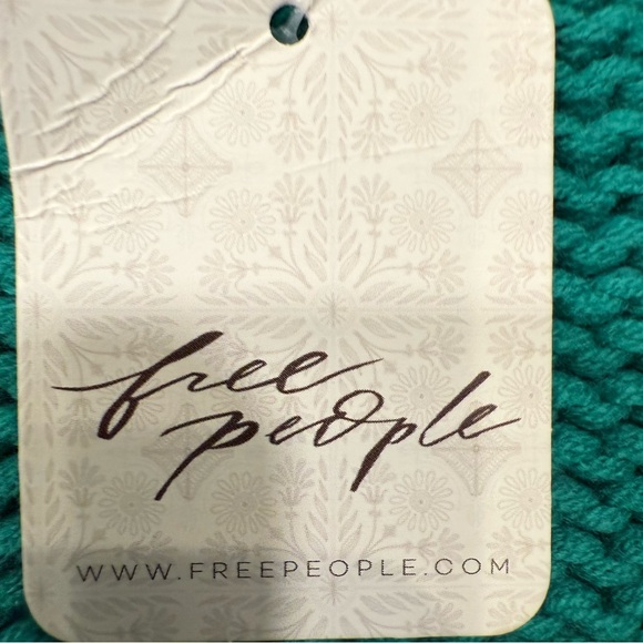 Free People Allie Women’s V-Neck Sweater Green Long Sleeve Oversized Sz M NWT - Picture 9 of 12